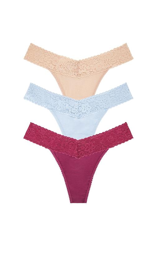 hanky panky dream organic thong in teal.