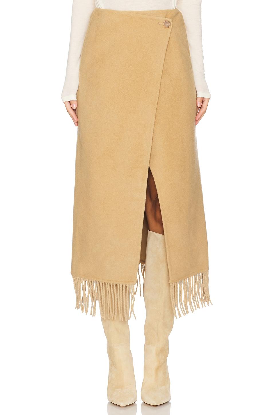 hannah fringe wrap skirt