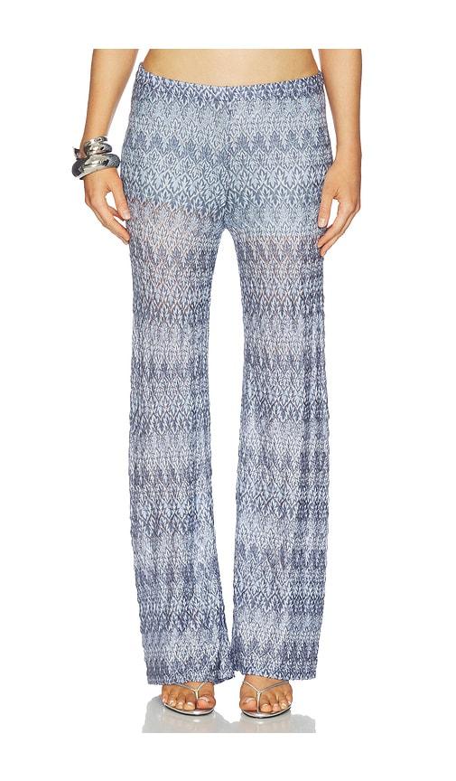 hanne bloch knit trousers in blue.