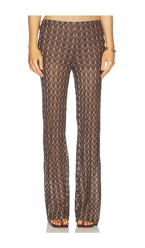 hanne bloch knit trousers in brown.