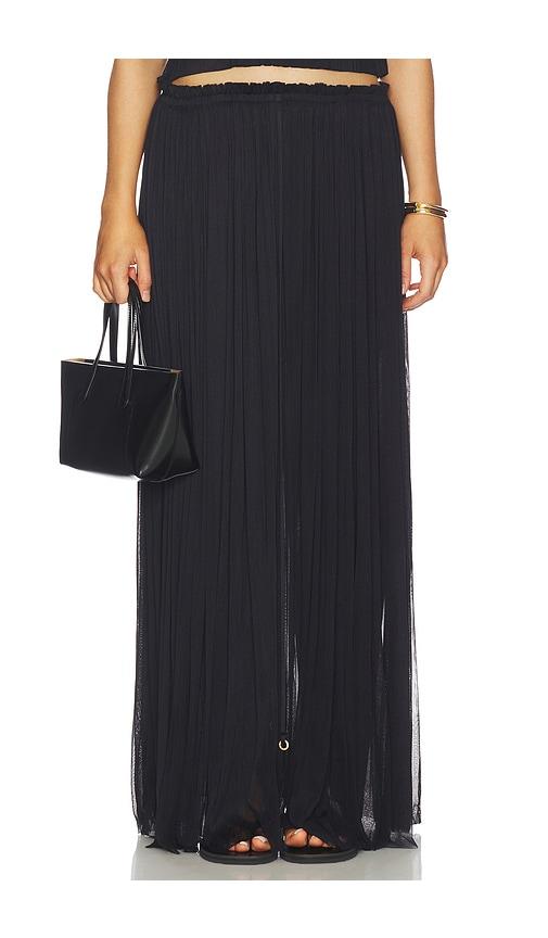 hanne bloch silk tulle skirt in black.