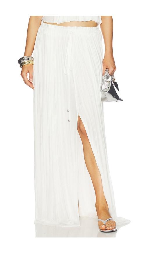 hanne bloch silk tulle skirt in ivory.