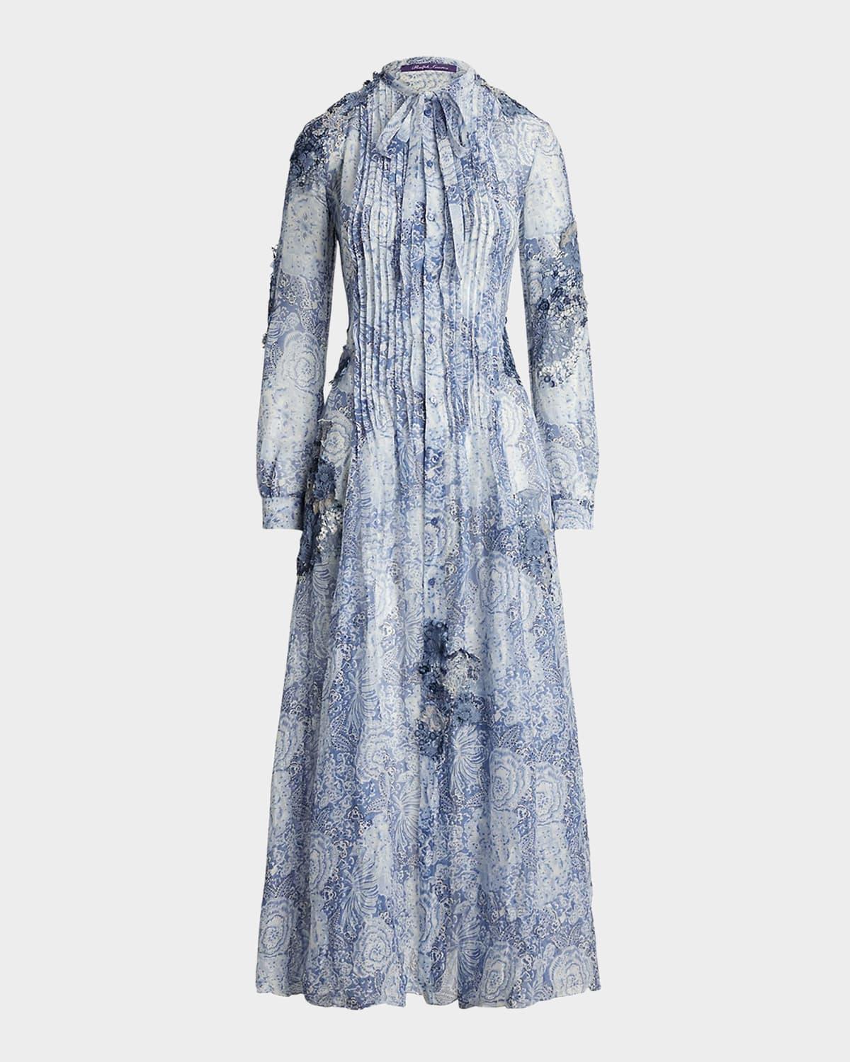 hannes floral print gauze maxi dress