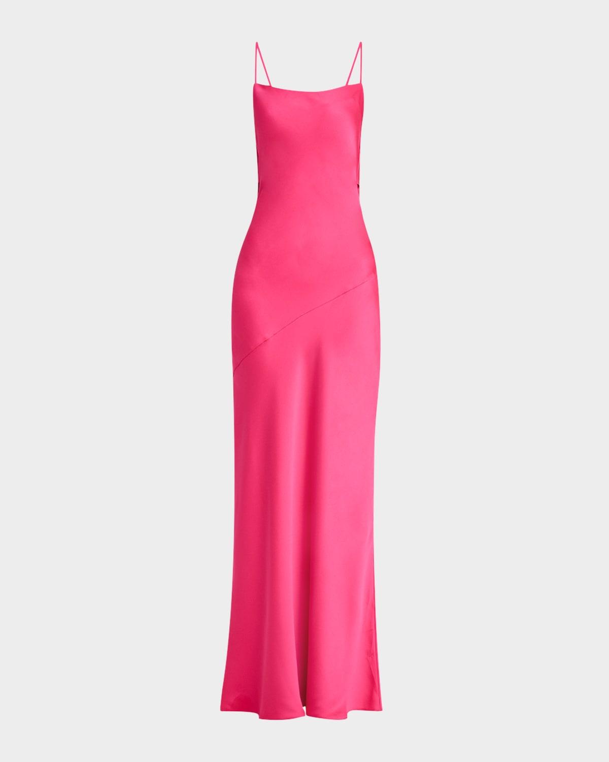 hansel open-back rosette gown
