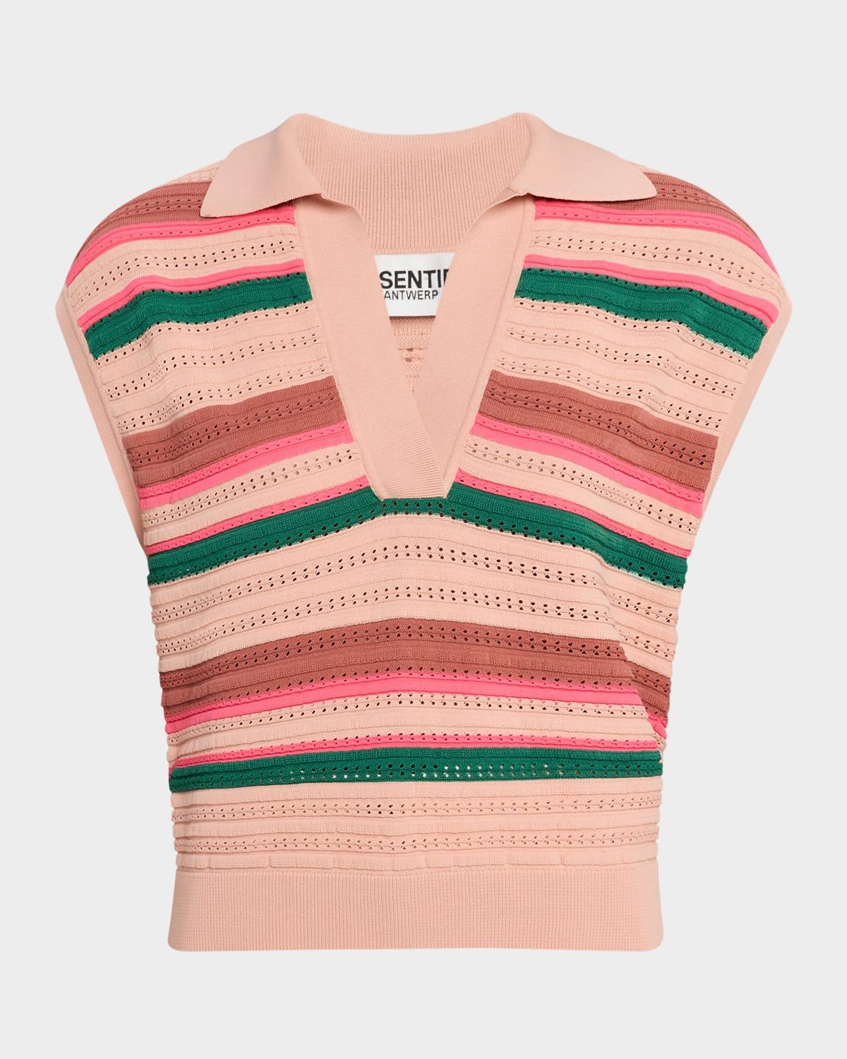 hantwerp striped knit polo