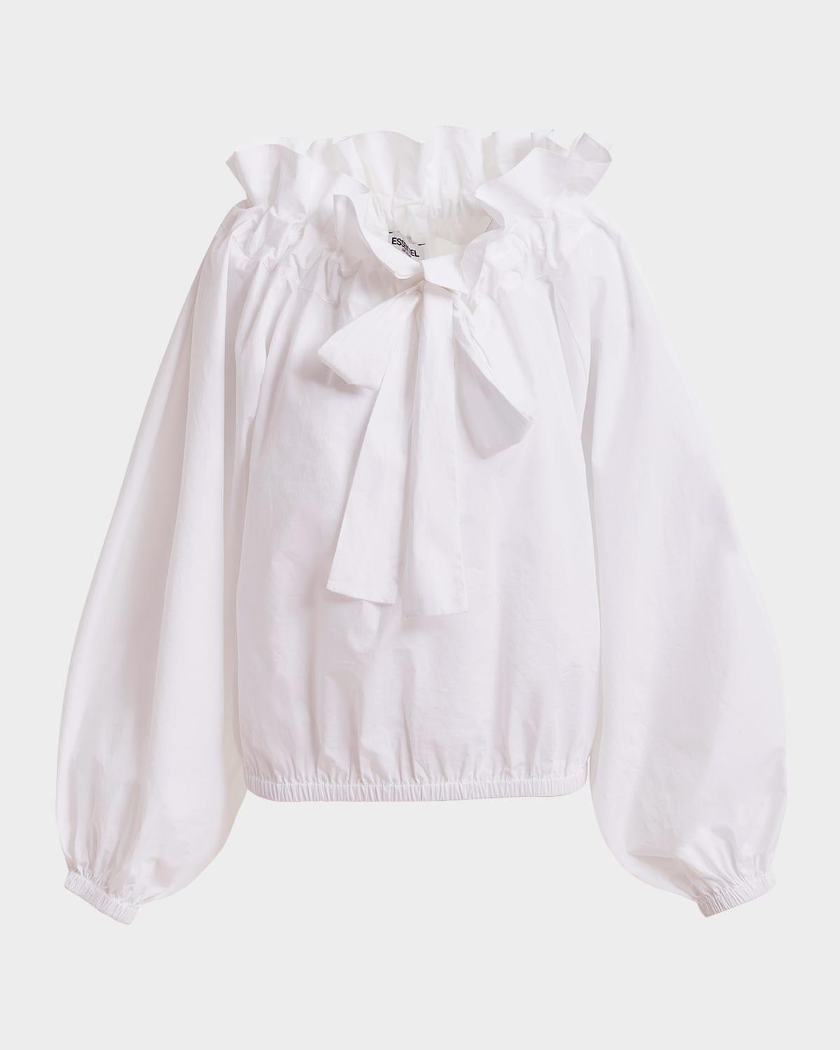 haquiri voluminous cotton blouse