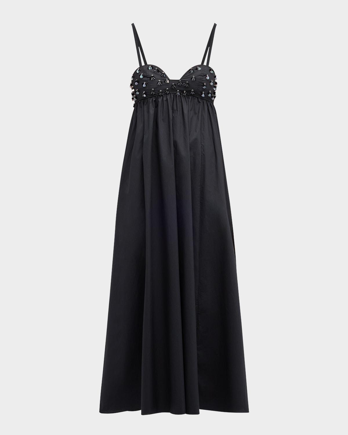 harlan beaded empire-waist dress