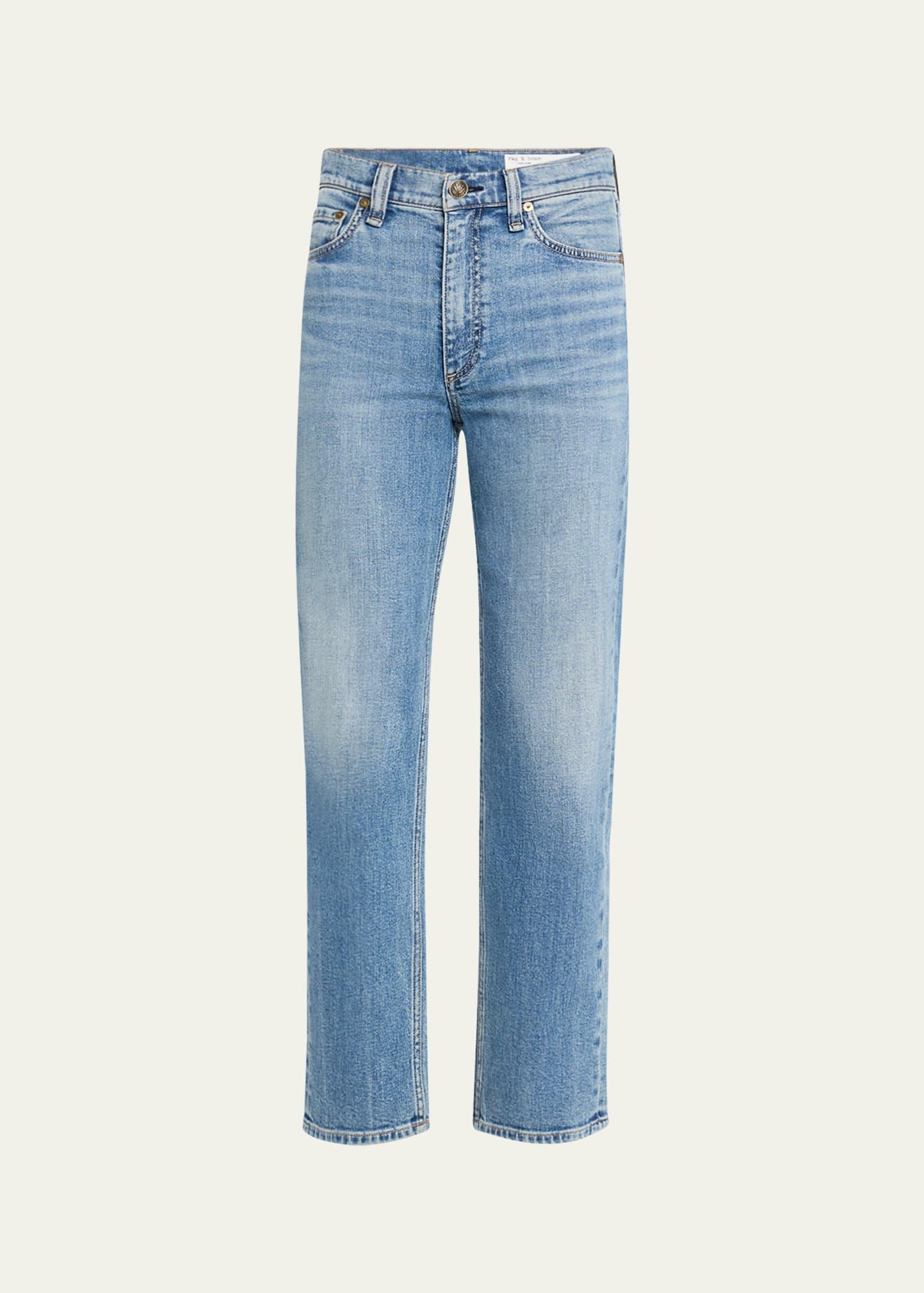 harlow mid-rise ankle straight jeans