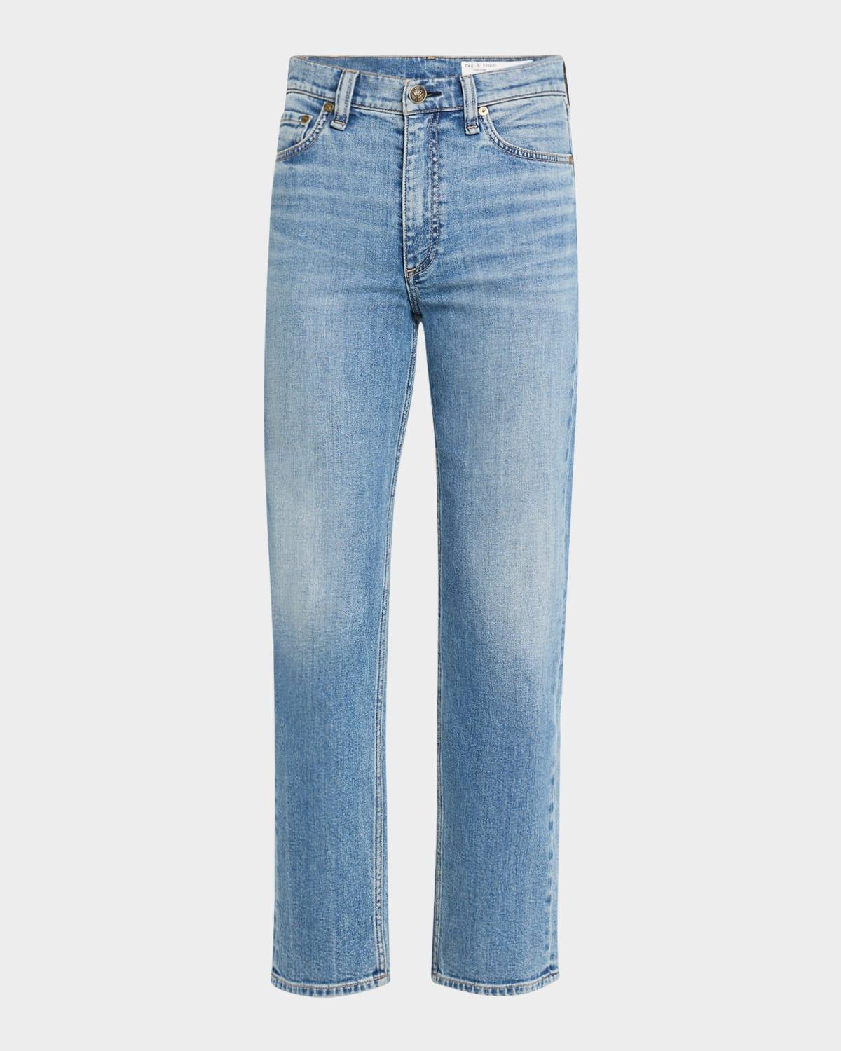 harlow mid-rise ankle straight jeans