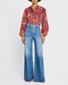 harlowe floral long-sleeve blouse