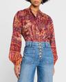 harlowe floral long-sleeve blouse
