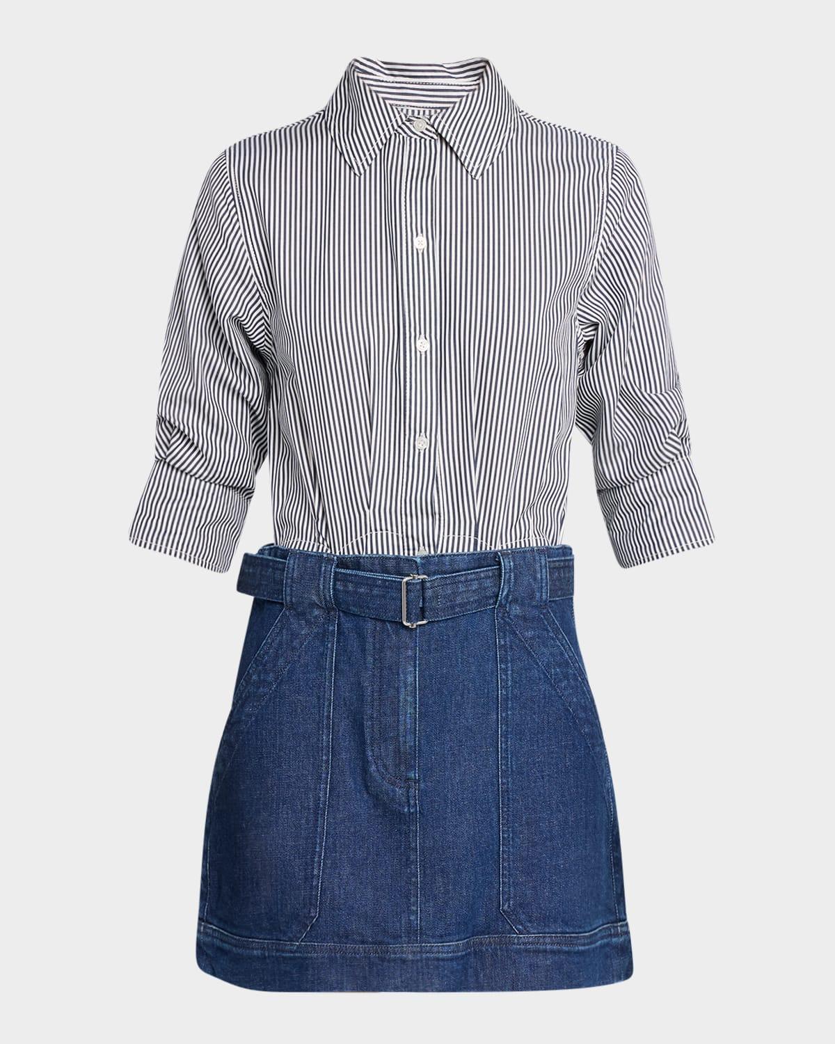 harlowe long-sleeve combo dress