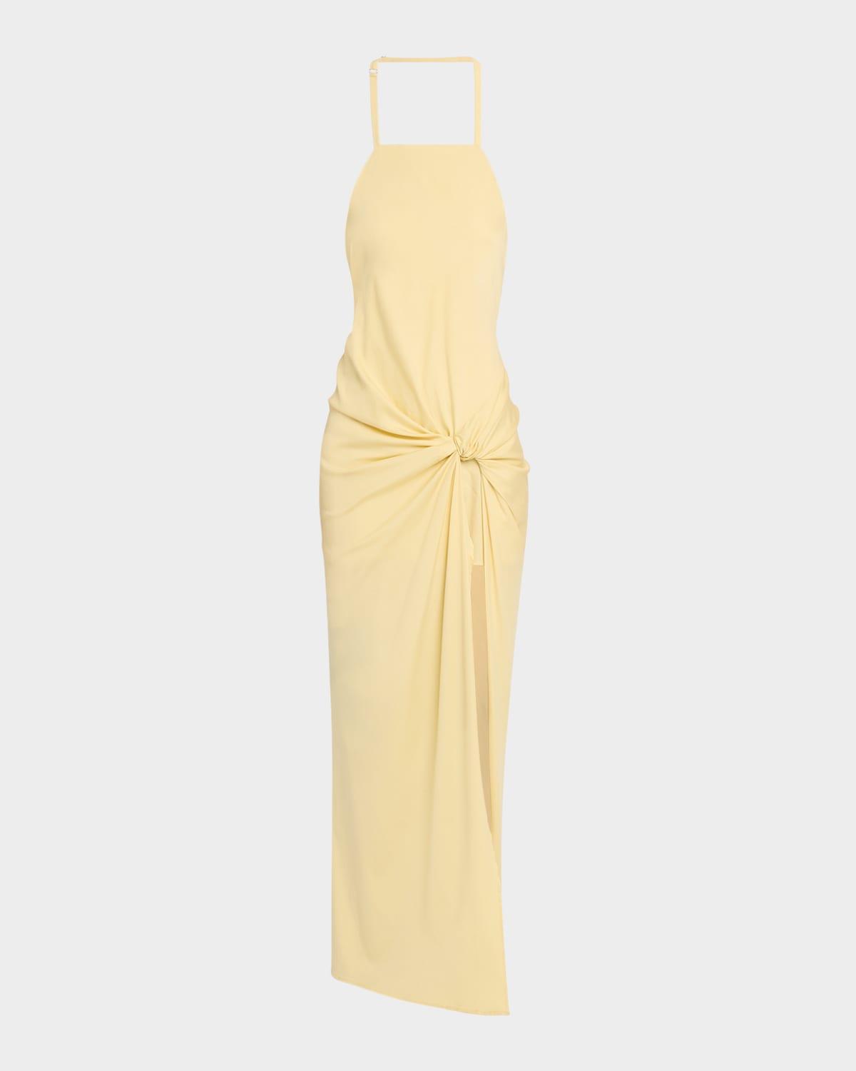 harmonie knotted halter dress