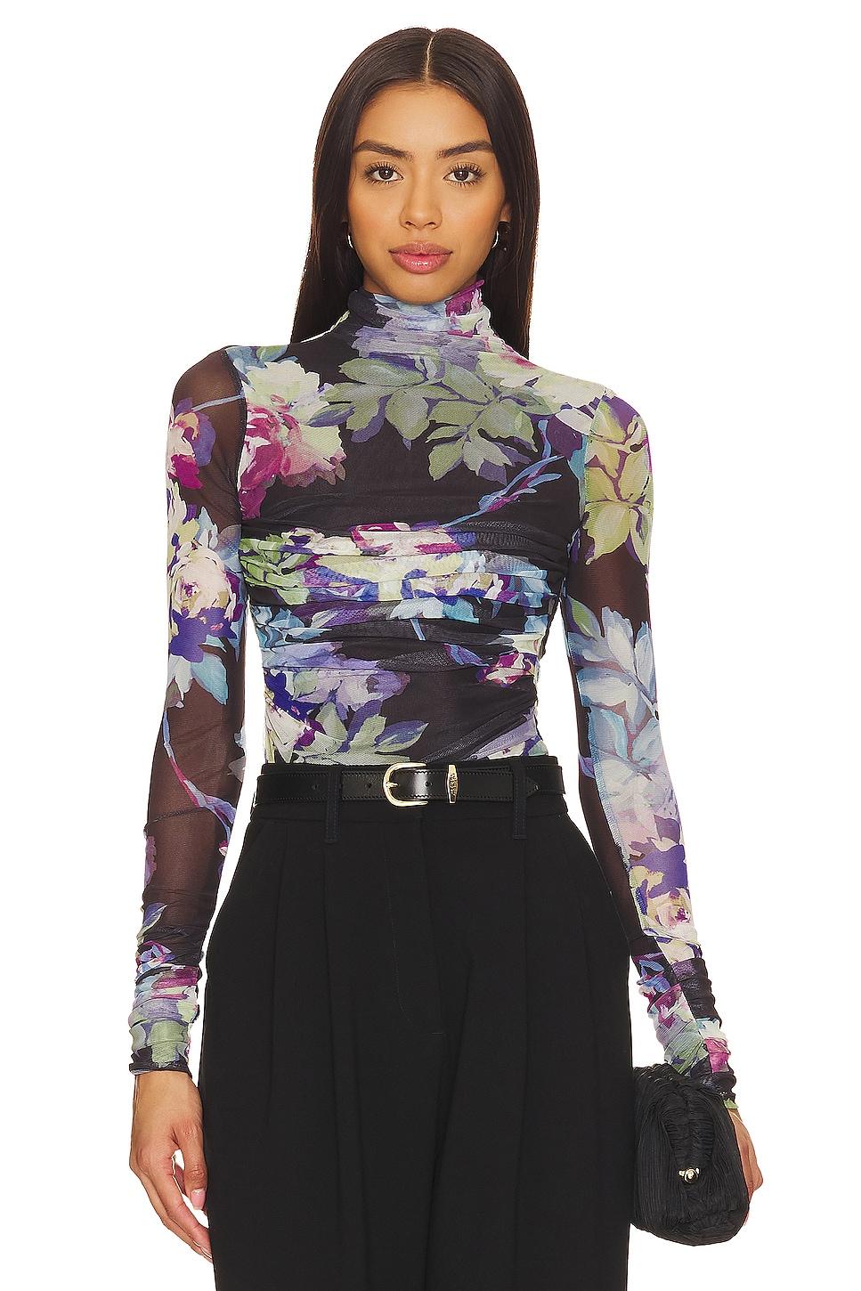 harmony funnel shirred l/s top