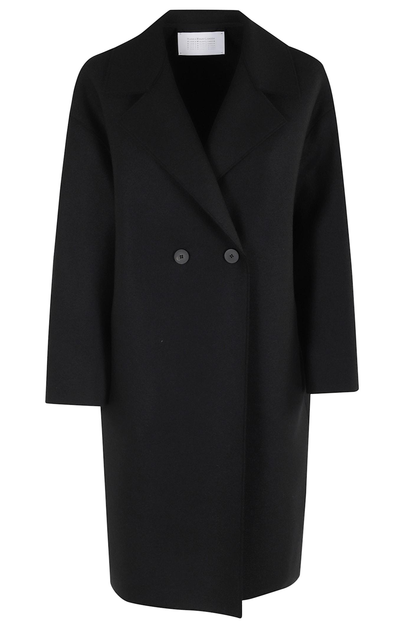 harris wharf london dropped shoulder coat pressed wool