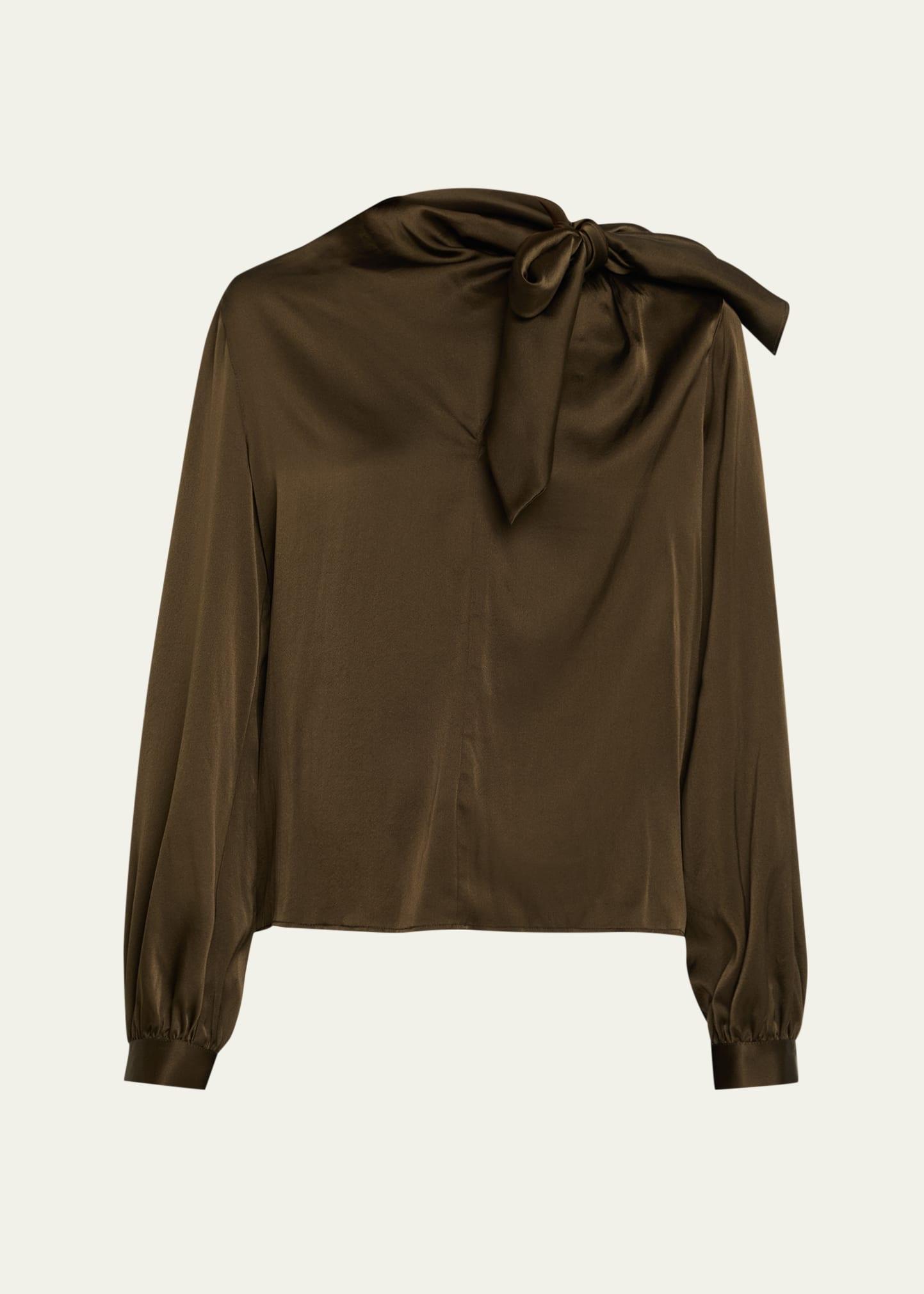 harry tie-neck silk blouse