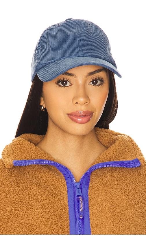 hat attack cord cap in blue.