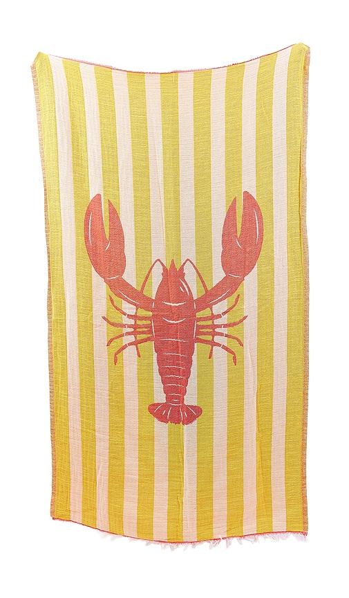 hat attack novelty towel in yellow,orange.