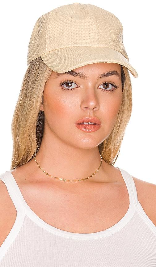 hat attack straw cap in cream.
