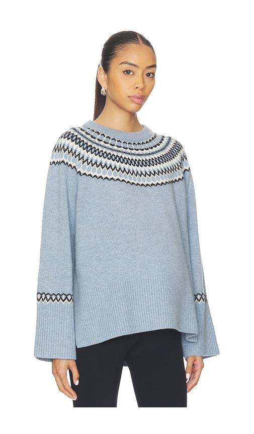 hatch the pippa fairisle pullover in baby blue.