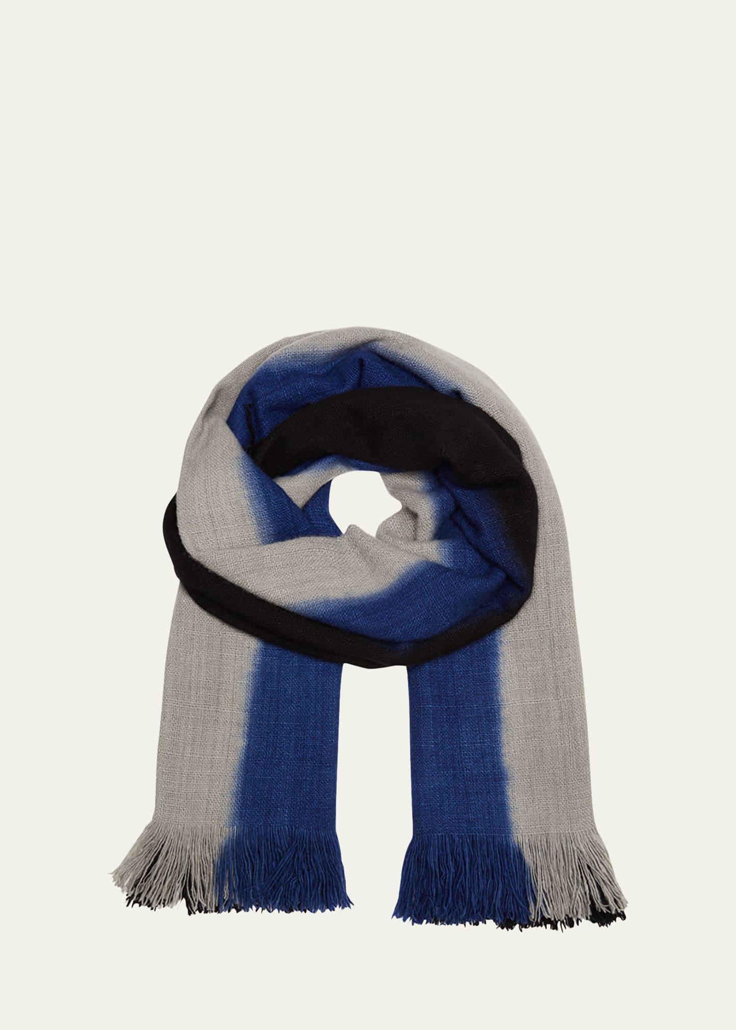 hausa tie-dye cashmere stole