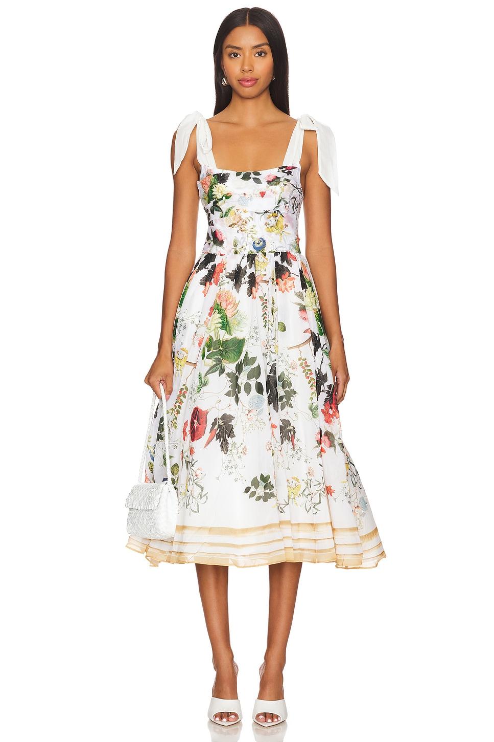 haven flared midi dress