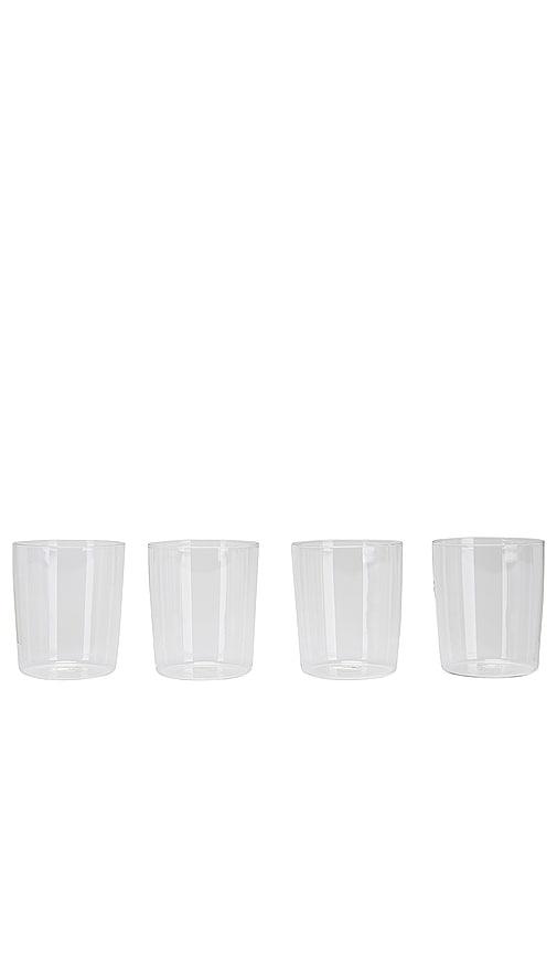 hawkins new york essential set of 4 medium glasses in white.