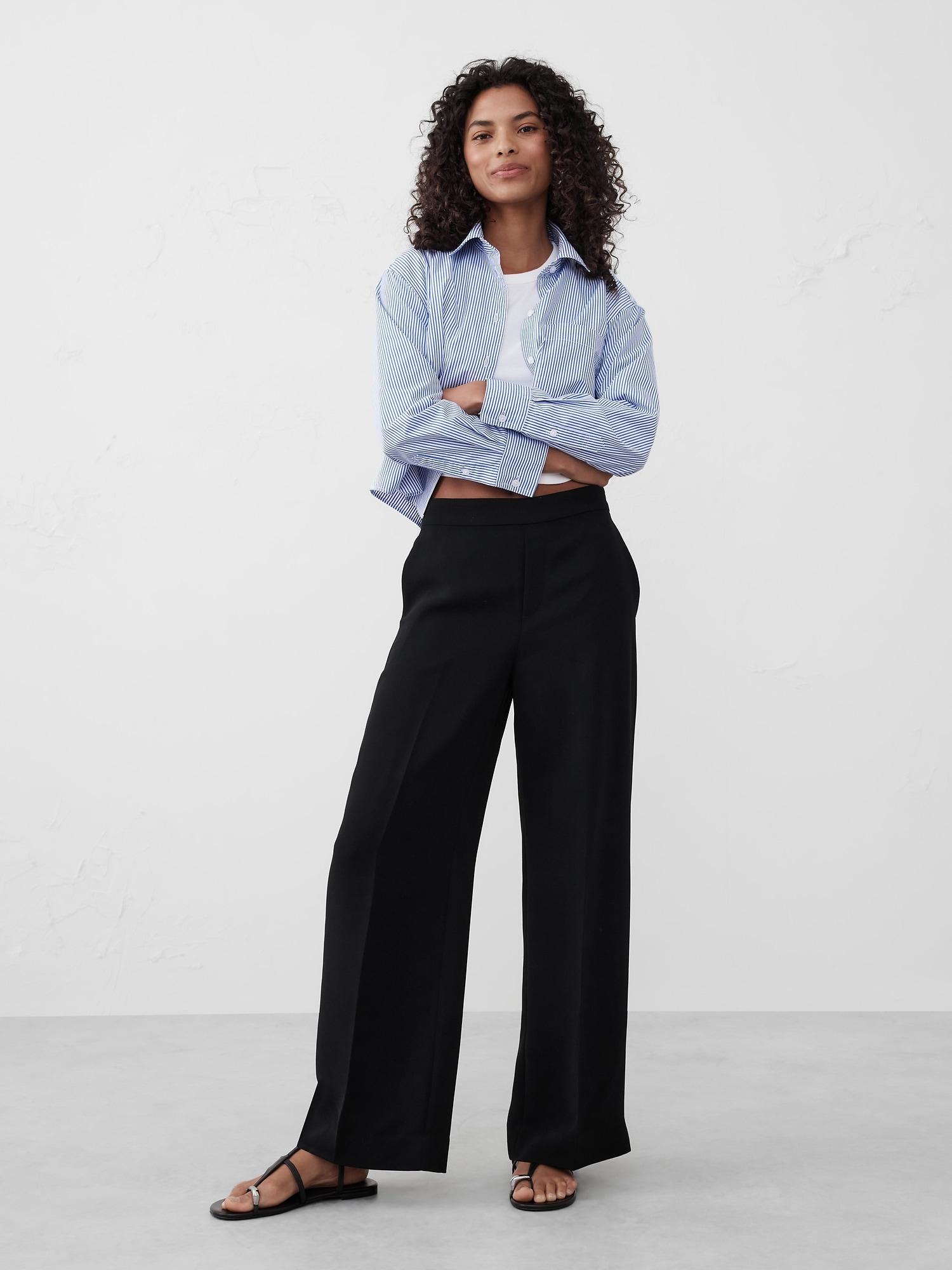 hayden crepe wide-leg pant