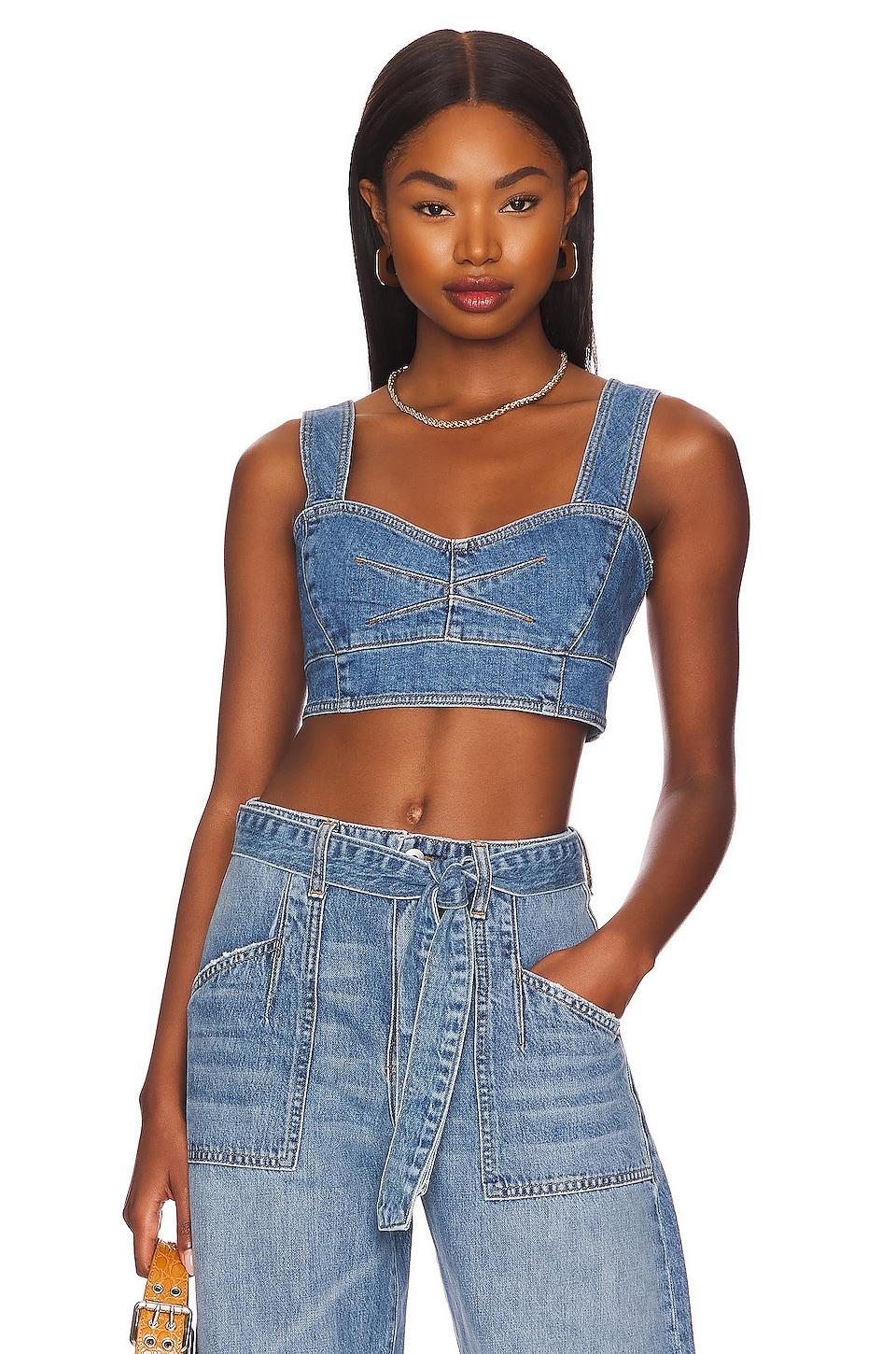 hayden denim bustier