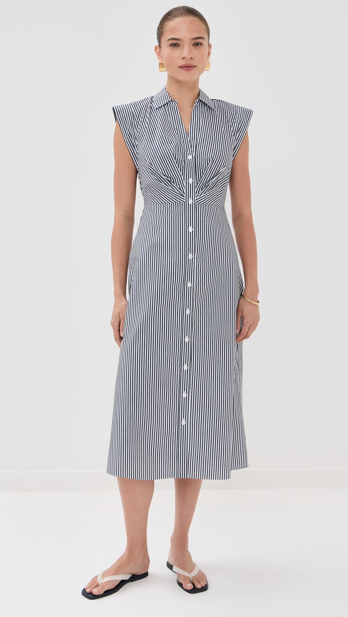 haydon striped midi shirtdress