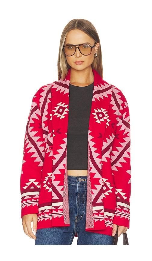 hayley menzies sundance cardigan in red.