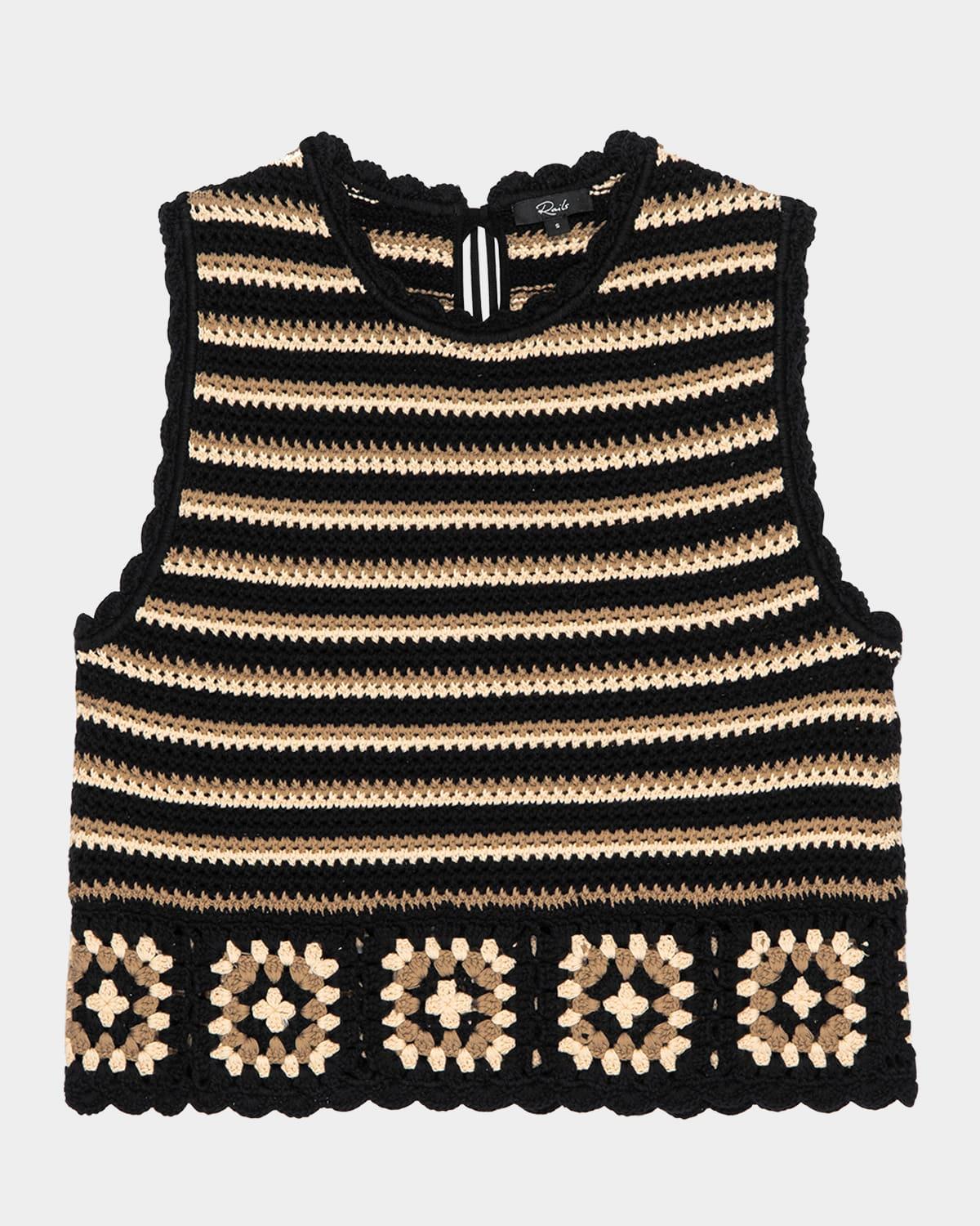 hazel sleeveless crochet top