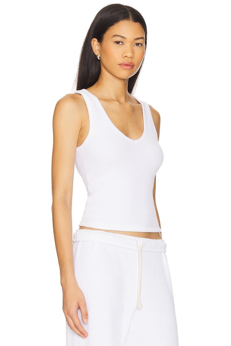 hazel waffle tank top