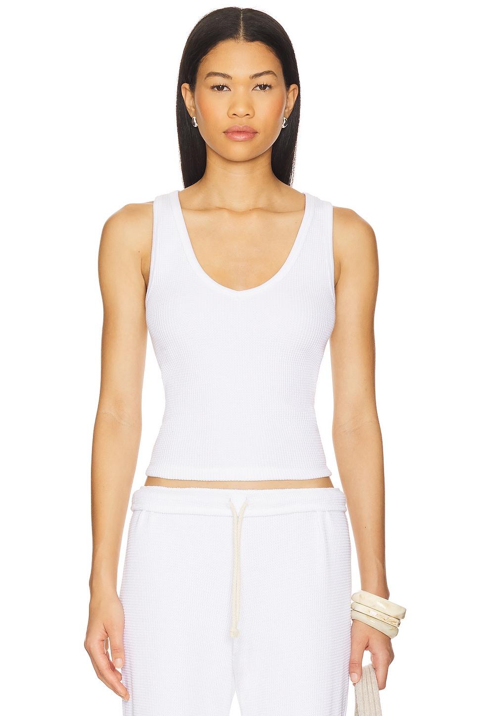hazel waffle tank top