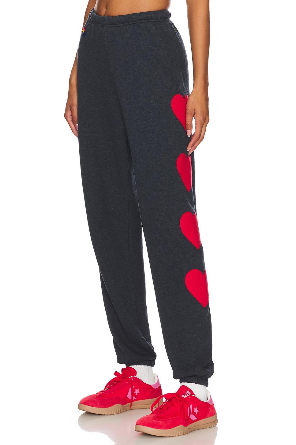 heart embroidery sweatpant