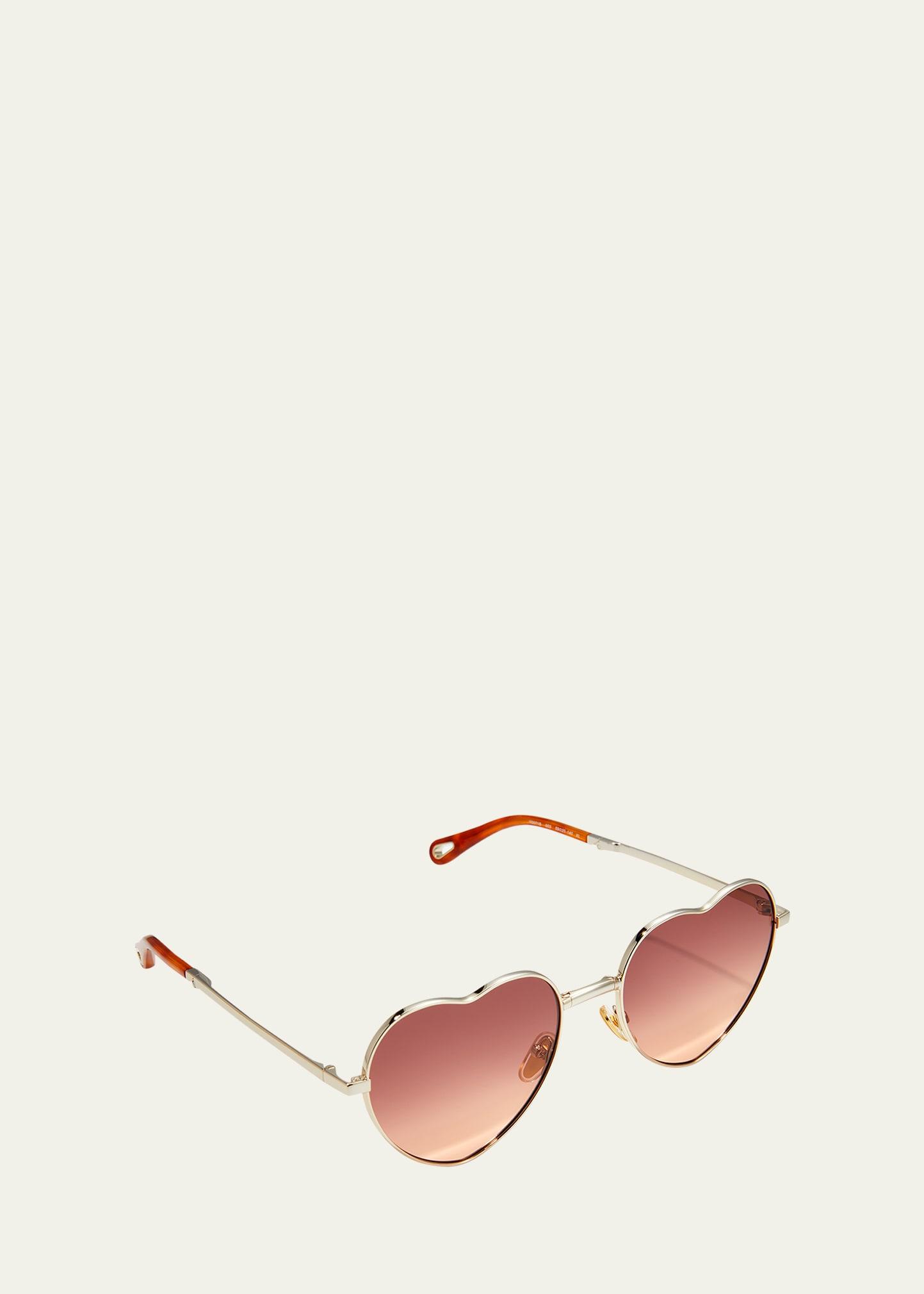 heart metal-acetate sunglasses