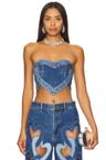 heart strapless top