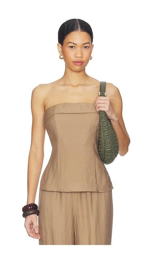 heartloom anne top in brown.