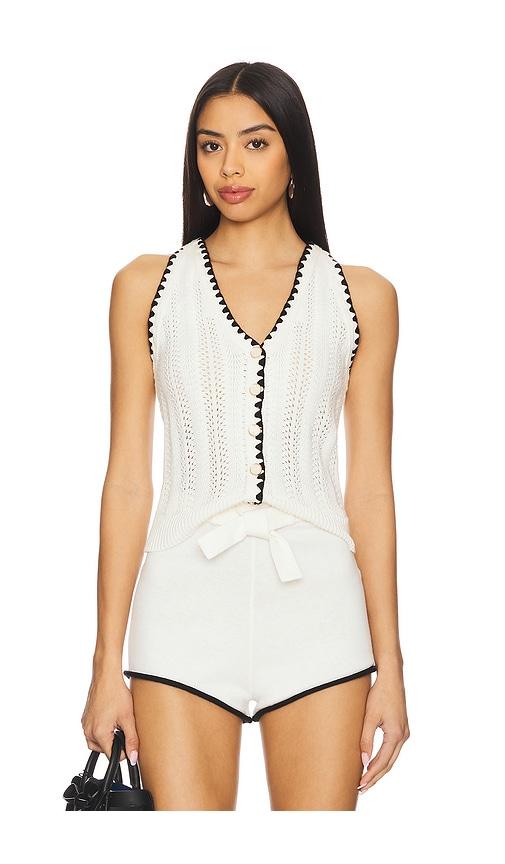 heartloom bethany vest in white.