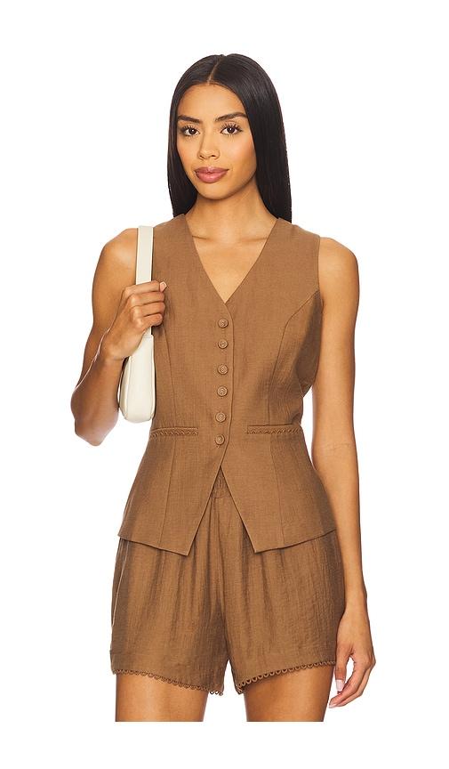 heartloom campari vest in brown.