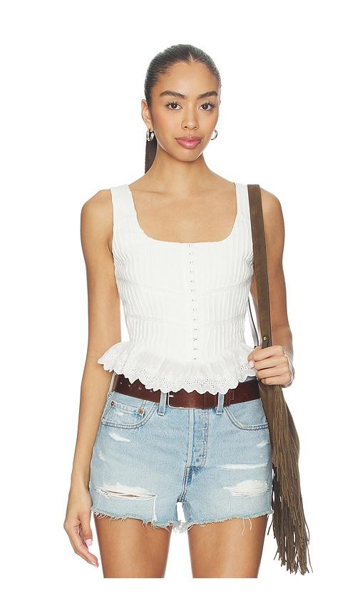 heartloom christine top in white.