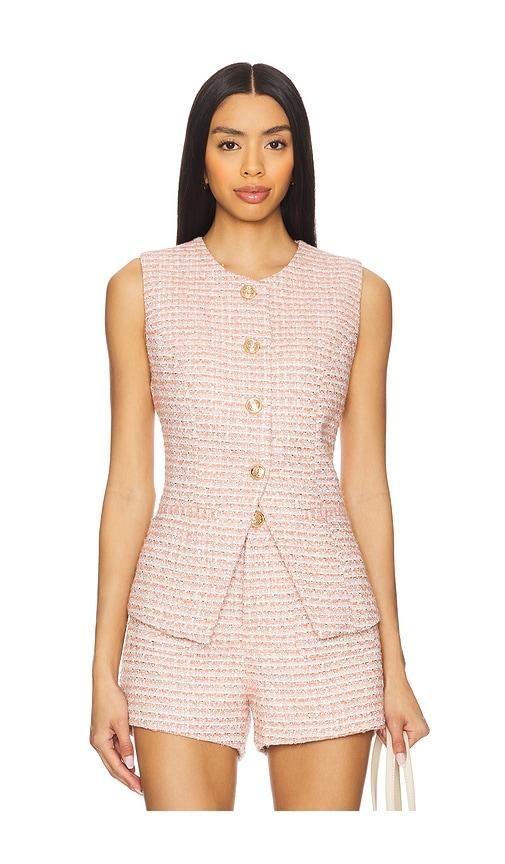 heartloom emerson vest in pink.