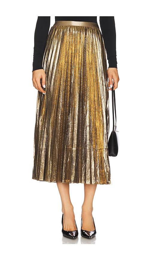 heartloom enora skirt in metallic gold.