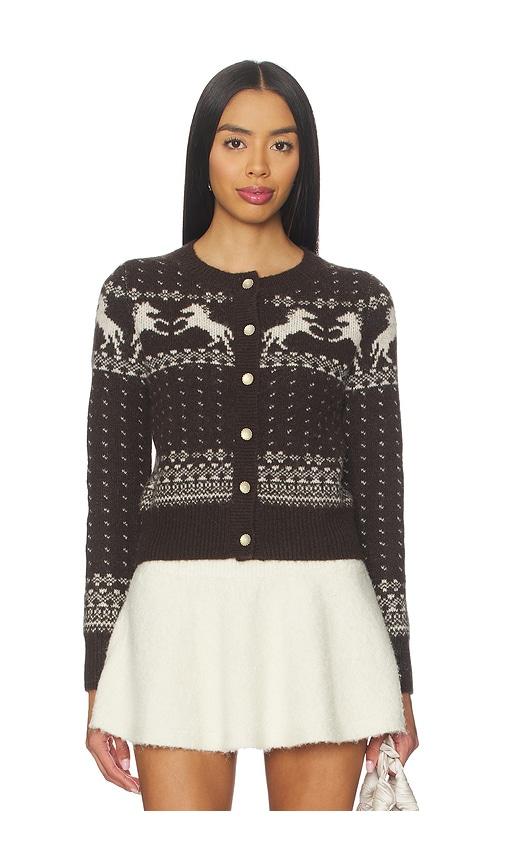 heartloom esti cardigan in brown.