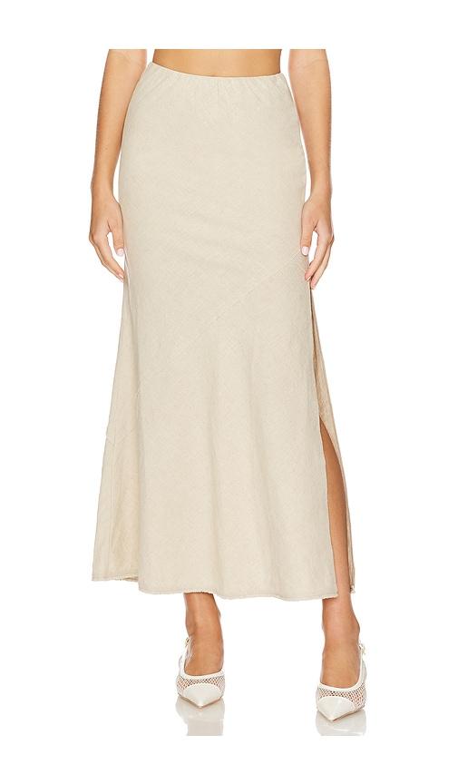 heartloom lulu skirt in beige.