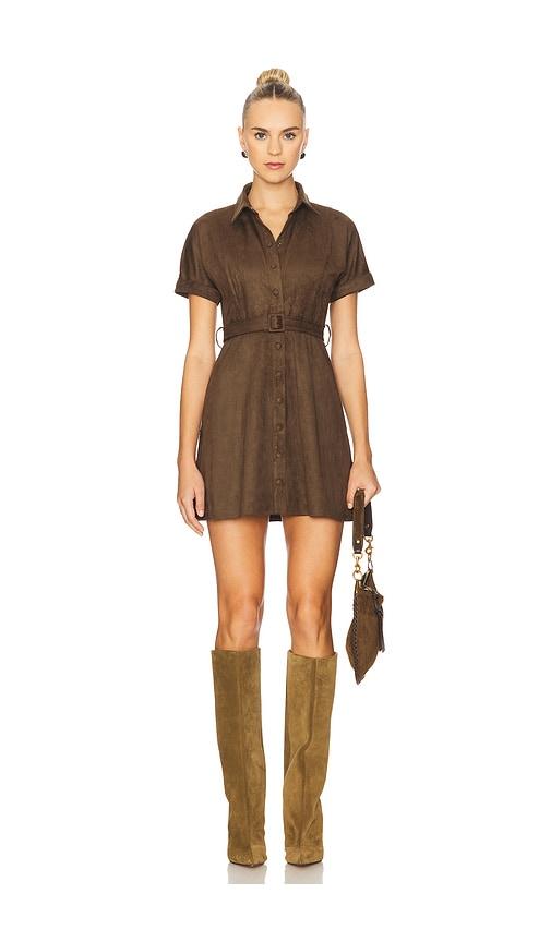heartloom margot dress in brown.