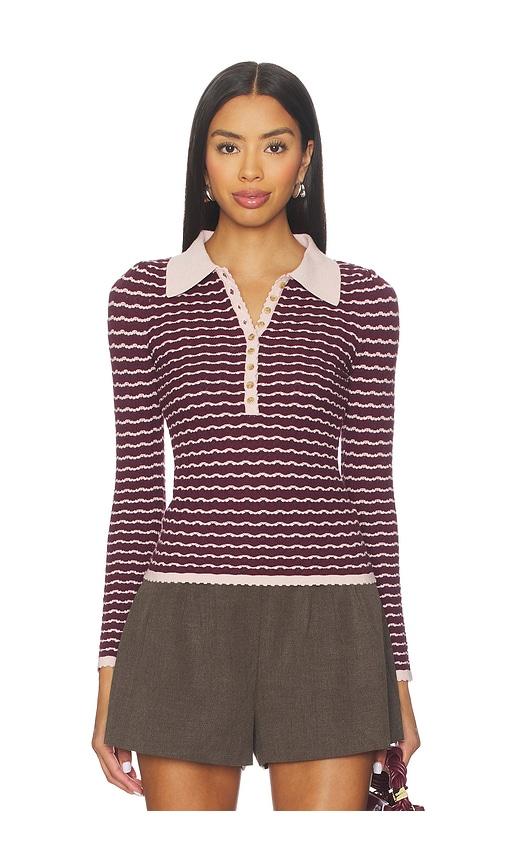 heartloom mel top in burgundy.