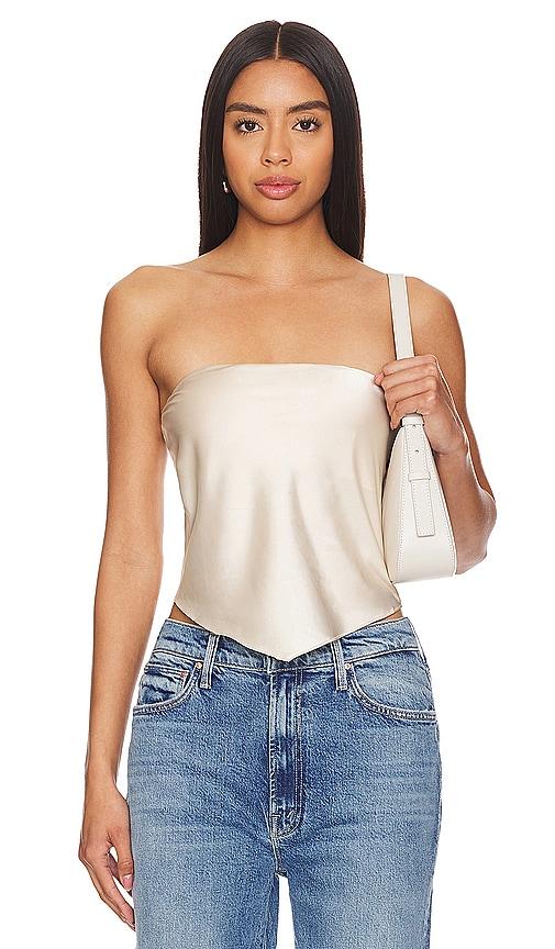 heartloom monico top in metallic gold.