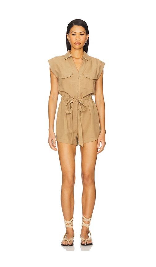 heartloom morgana romper in tan.