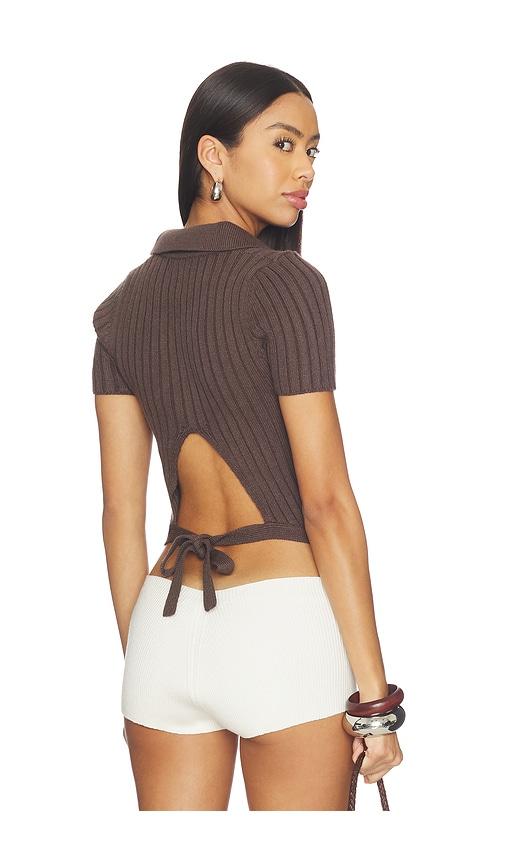 heartloom ollie top in chocolate.
